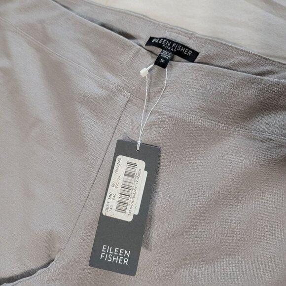 Eileen Fisher Washable Stretch Crepe Straight Leg Pants Soft grey 1X - Picture 3 of 14